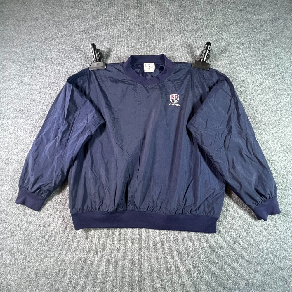 Vintage Tour Ready St Andrews Golf Windbreaker Jacket Mens XL Navy Blue Gorpcore